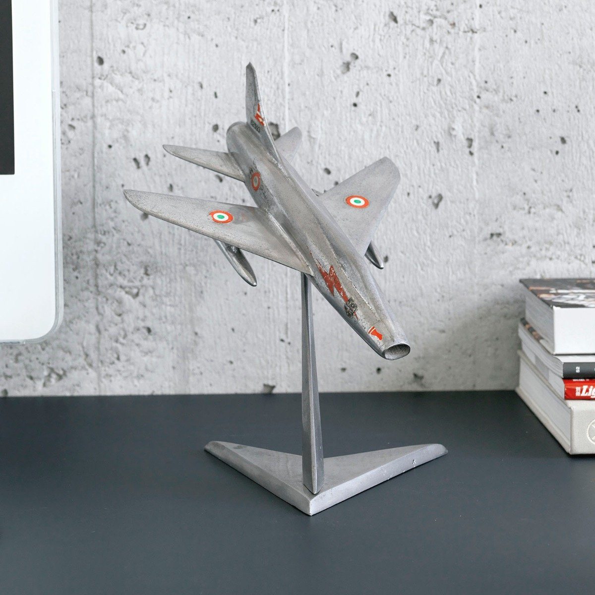 Vintage 1950s Aluminium Desk Jet Plane