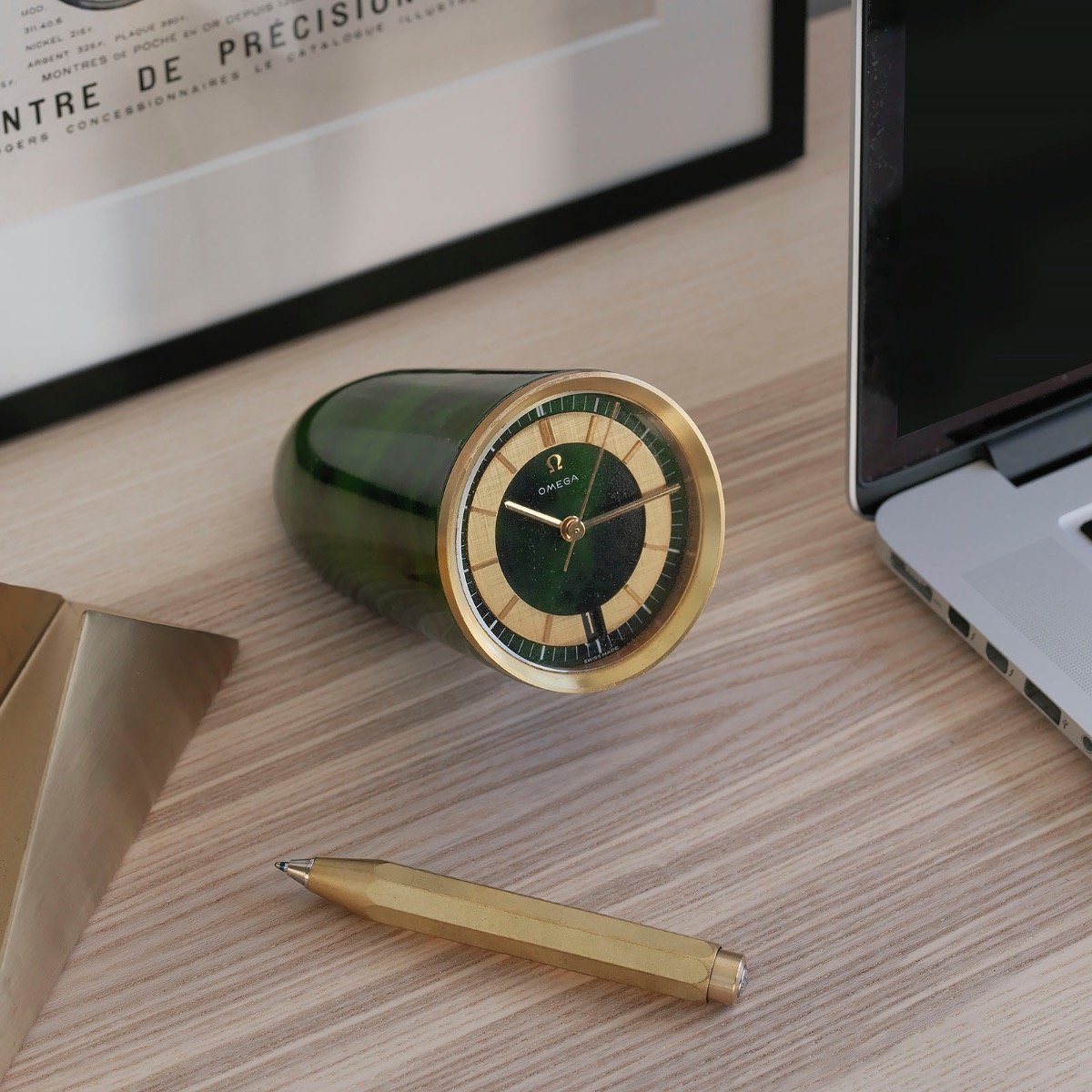 1960s Omega Rocket Line Electromechanical Table Clock