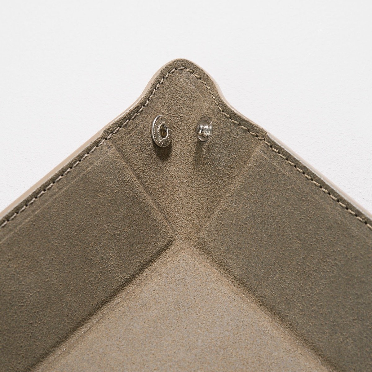 Grey Rugged Big Leather Valet Tray
