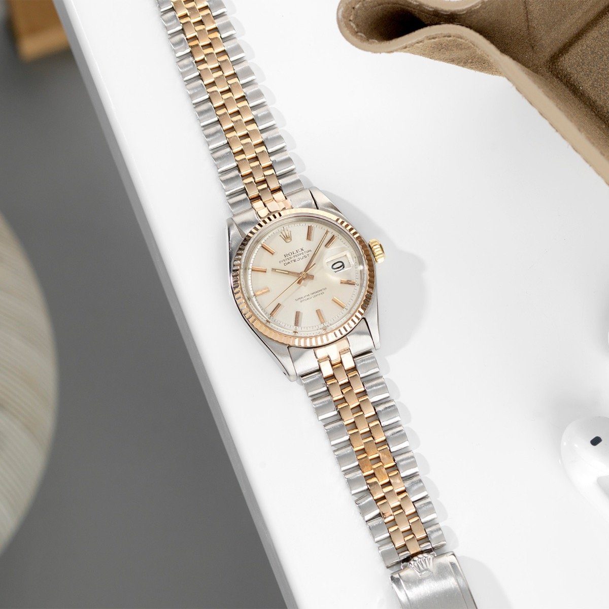 Rolex Datejust Two Tone ‘Rose’ Gold 1601