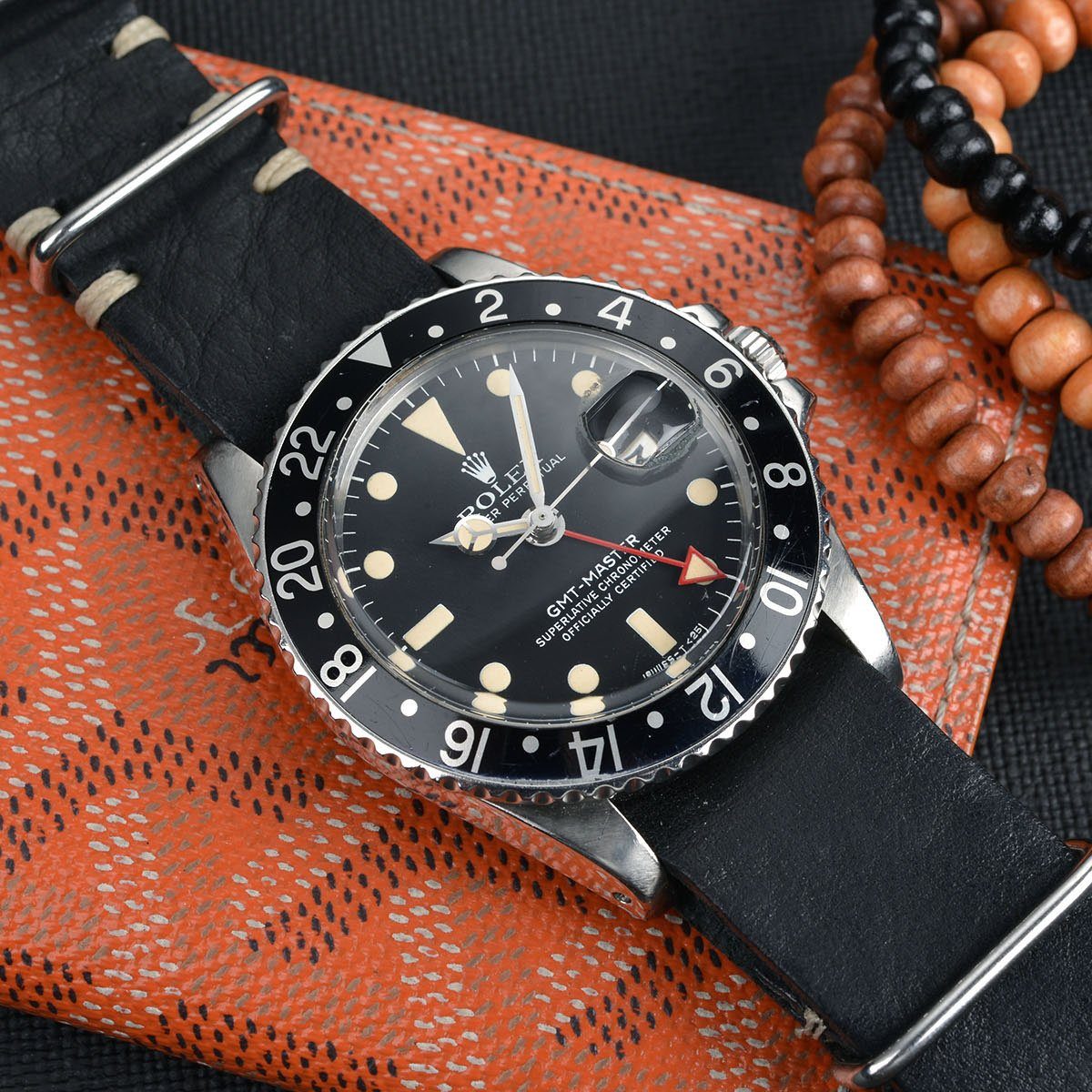 ROLEX ALL RED HAND 1675 MAXI GMT