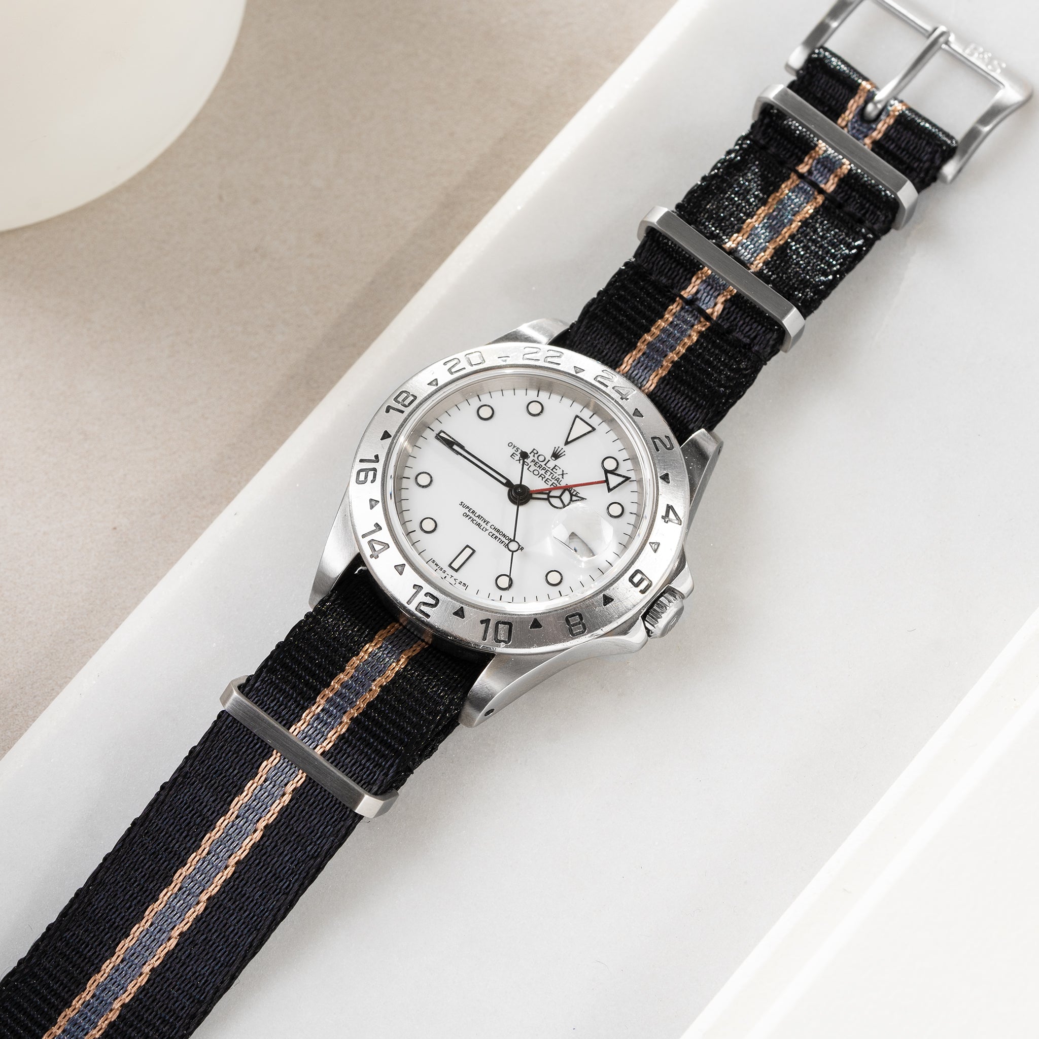 Horlogeband voor Rolex Explorer 2 - Nylon Single Pass 300 Edition (20mm)