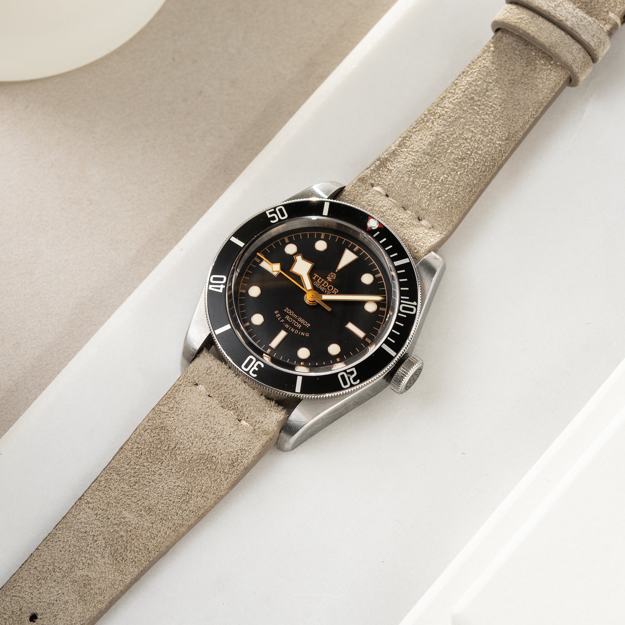 Horlogeband voor Tudor Black Bay 41mm - Silky Suede Leather