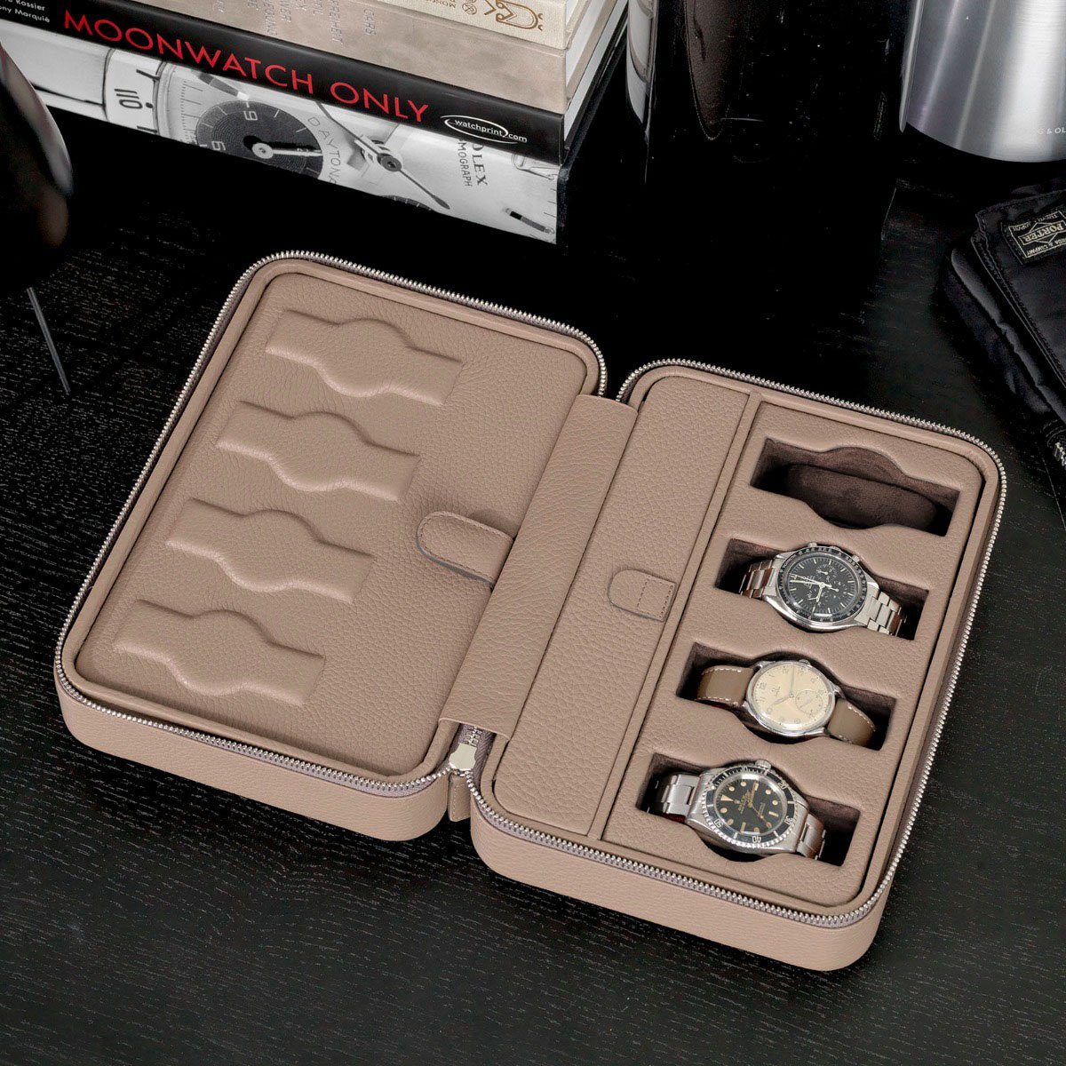 Taupe Luxury Leather Watch Box