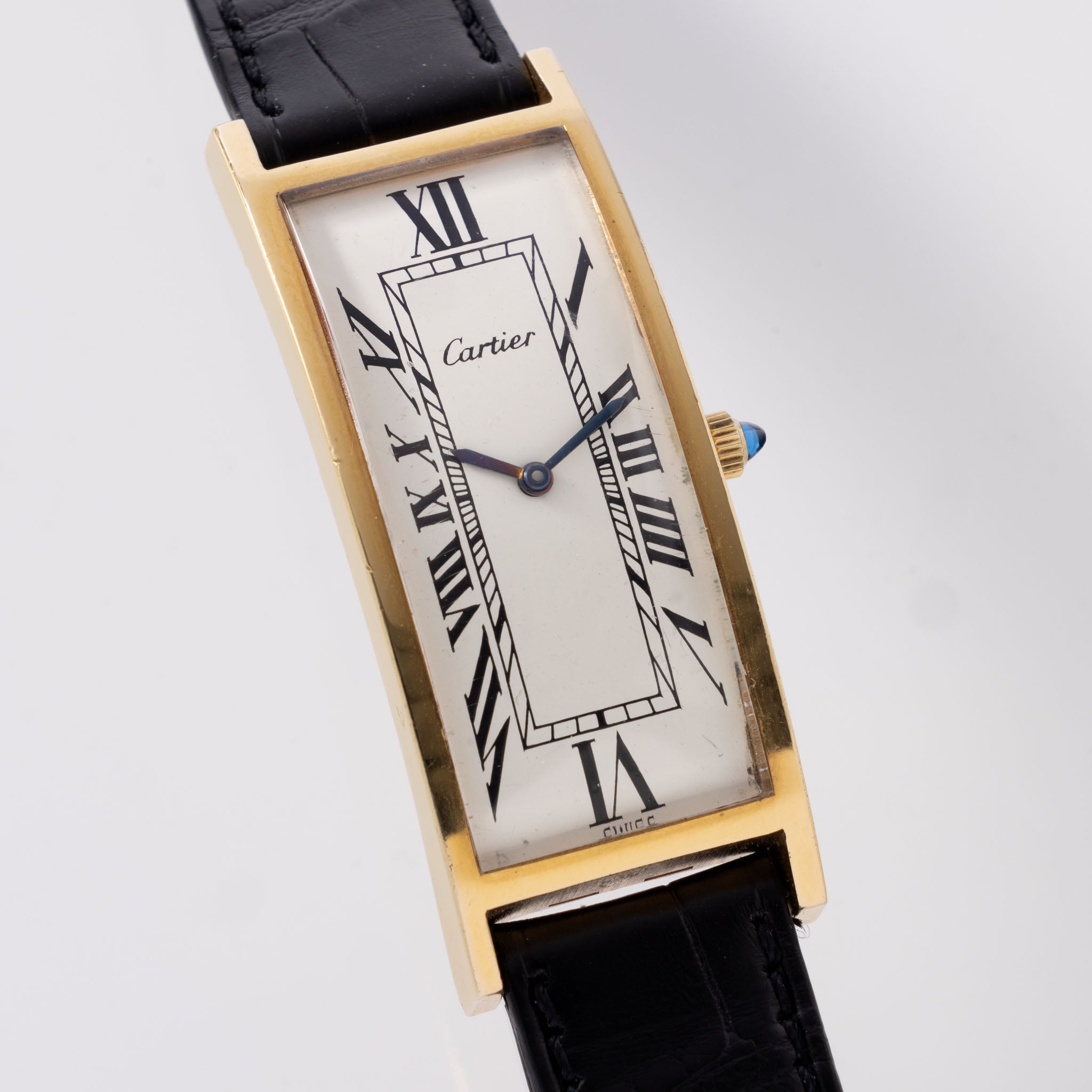 Cartier Tank Rectangular Cintrée New York Gold Plated Ref 21612