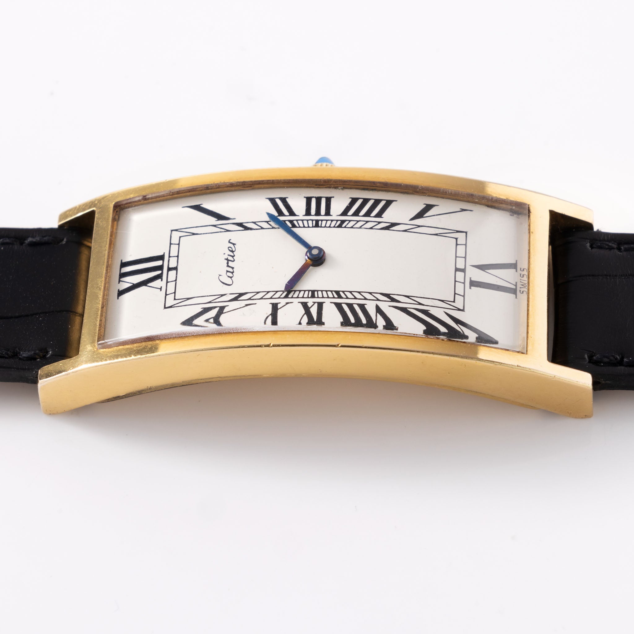 Cartier Tank Rectangular Cintrée New York Gold Plated Ref 21612