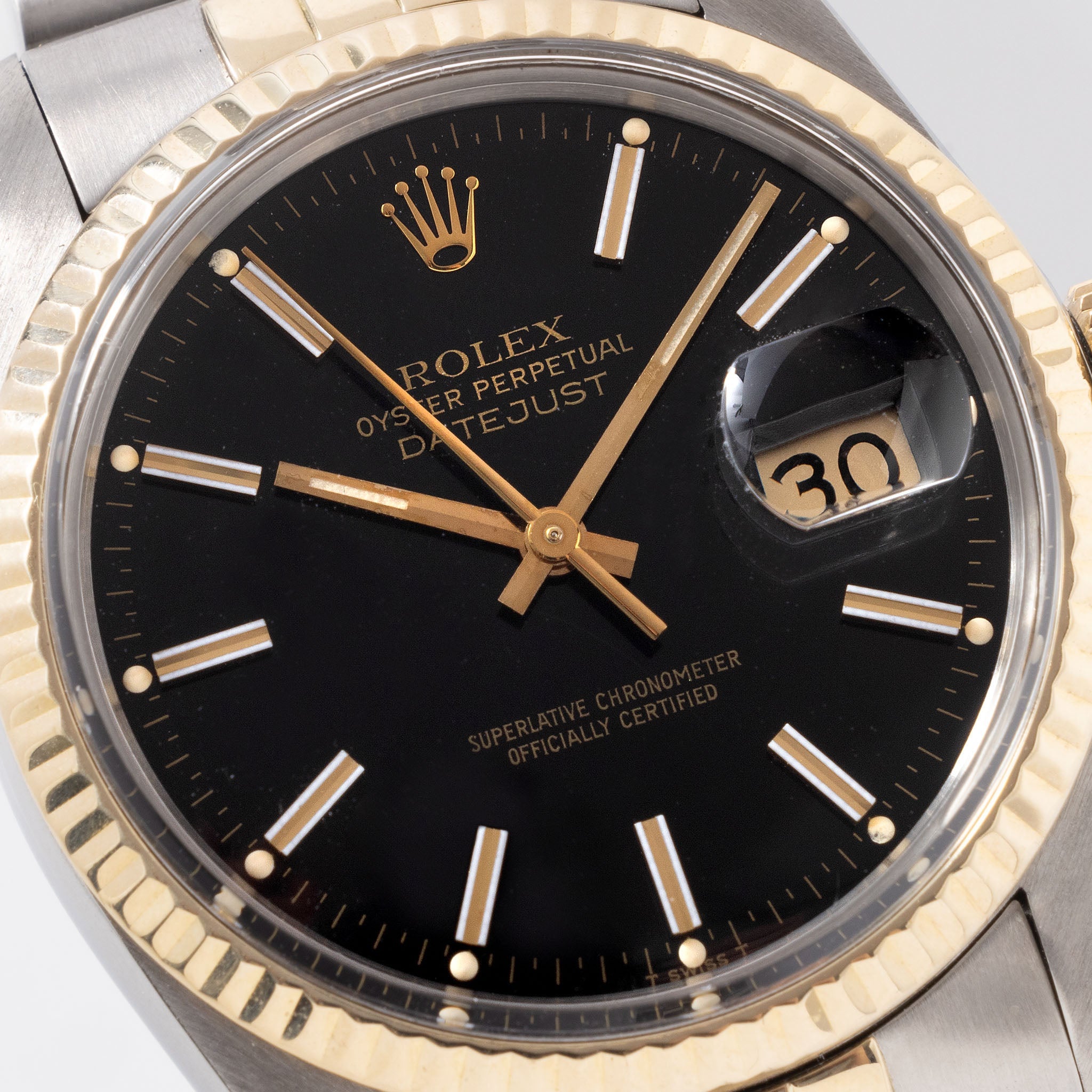 Rolex Datejust Black Dial Ref 16013 